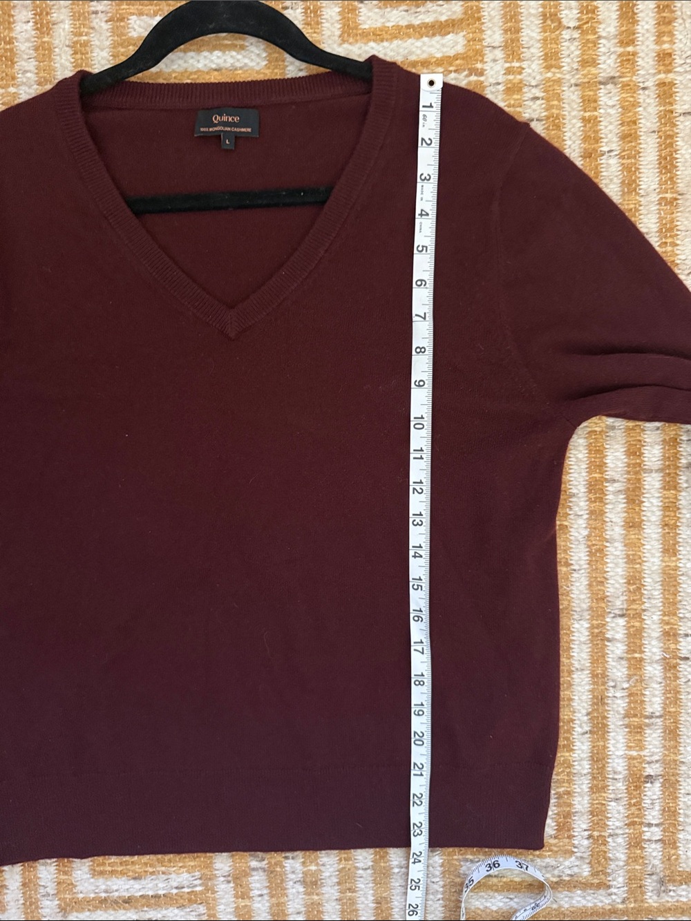 Quince Burgundy Red 100% Cashmere Sweater - Picture 7 of 7